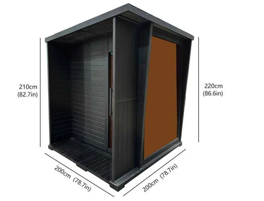 AthleteX Black Square Outdoor Sauna-AthleteX Recovery