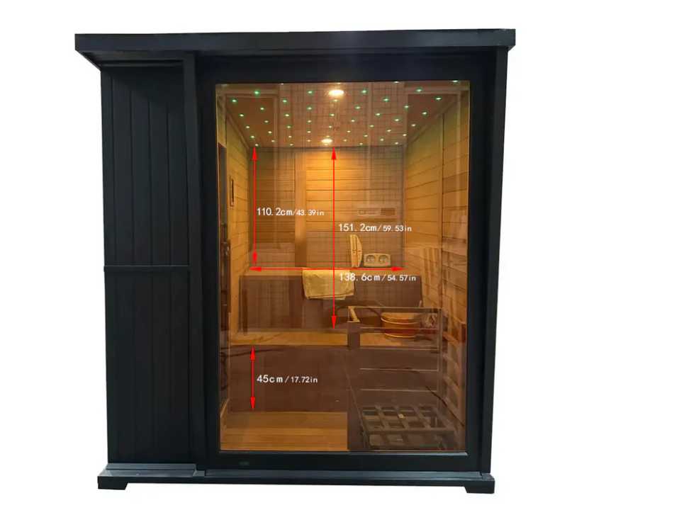 AthleteX Black Square Outdoor Sauna-AthleteX Recovery
