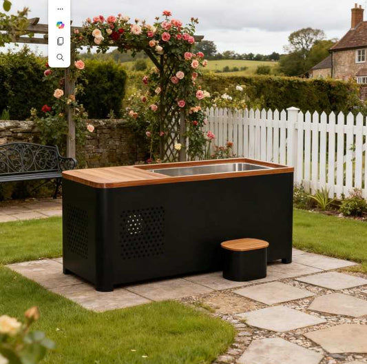 AthleteX Black Rectangular Ice Tub-AthleteX Recovery