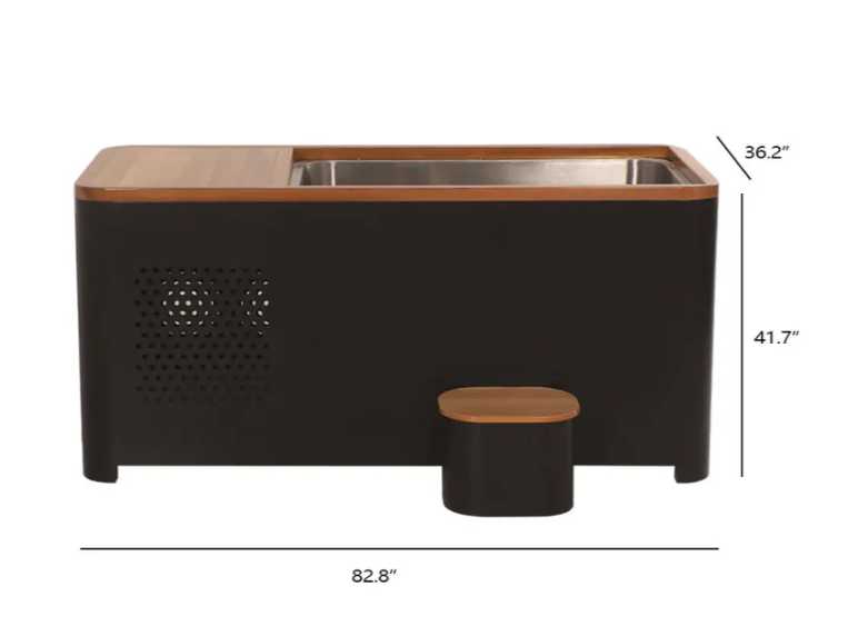 AthleteX Black Rectangular Ice Tub-AthleteX Recovery