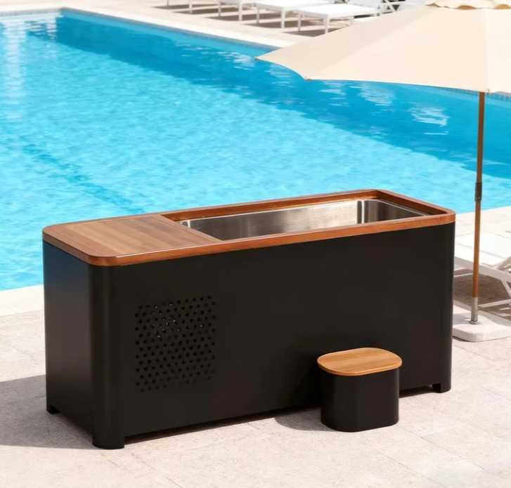 AthleteX Black Rectangular Ice Tub-AthleteX Recovery