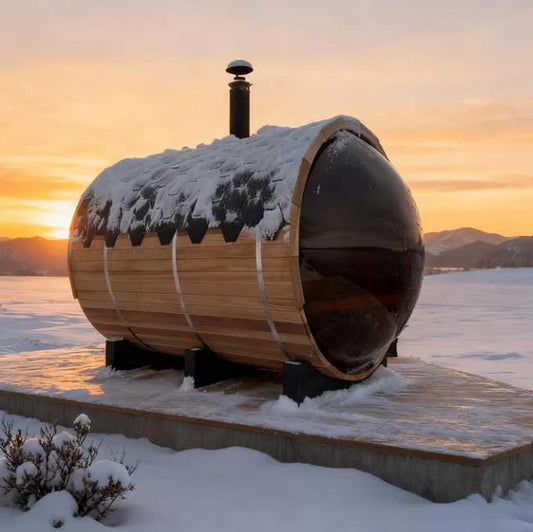 AthleteX Red Cedar Barrel Sauna-AthleteX Recovery