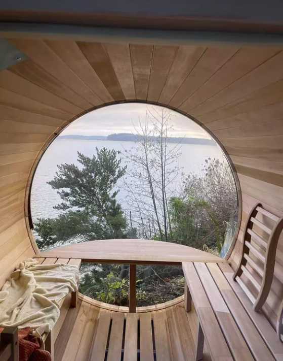 AthleteX Red Cedar Barrel Sauna-AthleteX Recovery