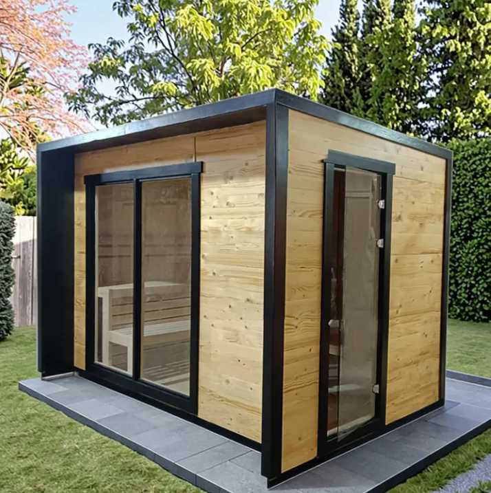 AthleteX Square Luxury Outdoor Sauna-AthleteX Recovery